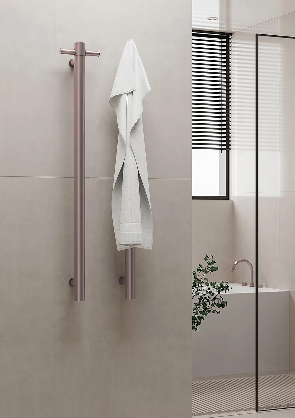 Vertical heated towel rail Vertical heated towel rail